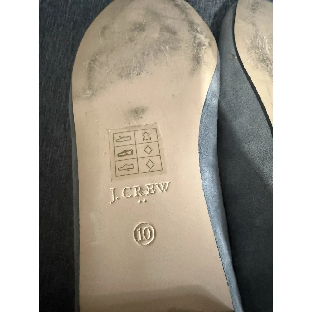 J. Crew Gray Cora Suede Leather Tassel Loafer Sz 10